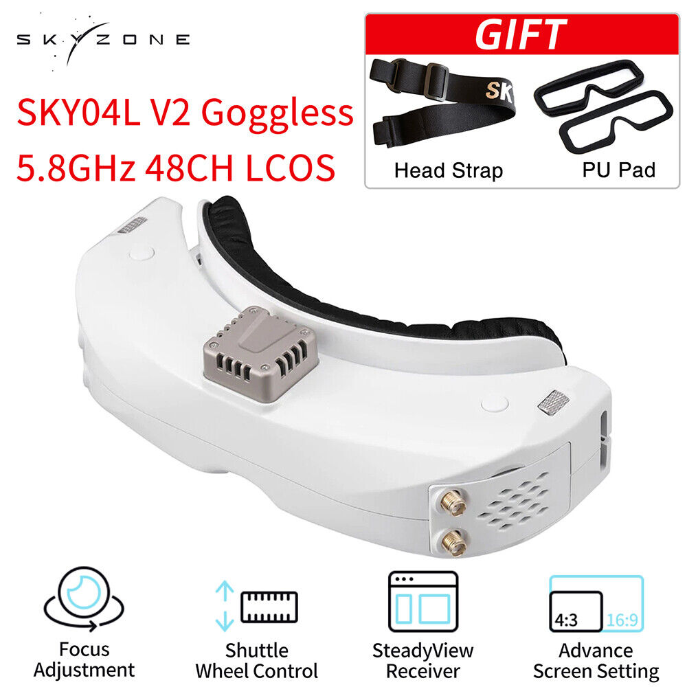 SKYZONE SKY04L V2 RC Drone FPV Video Goggles Receiver LCOS 5.8GHz SteadyView