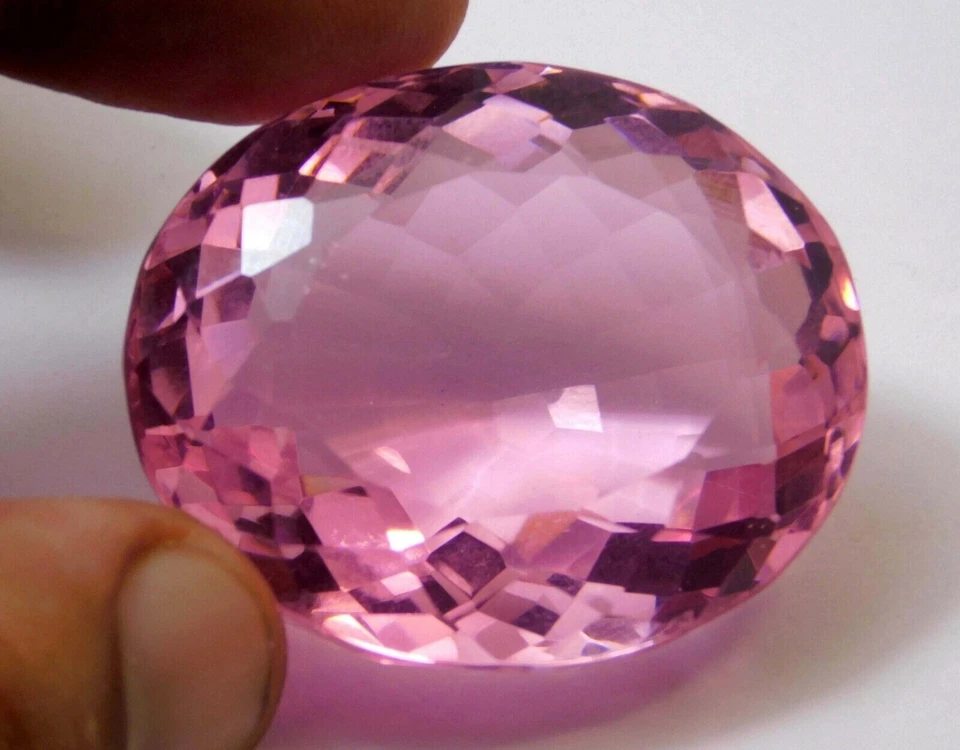 Large Beautiful Pink Kunzite Afghanistan 90.65 Ct. Oval Cut Facet Loose Gemstone - Image 3 of 4