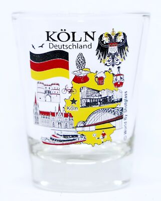 World By Shotglass Deutschland Schnapsglas – Sammlerstück Mit Landmarken-Motiv, 5,7 Cm Hoch, EU-Serie