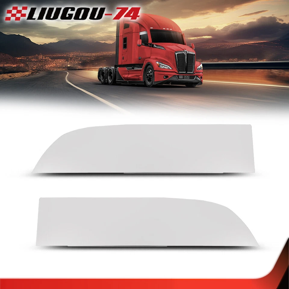 2PCS Fit For 2013+ Kenworth T680/T880 Stainless 8" Chopped Window Trim LH&RH - Imagem 2 de 4