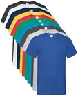 Fruit Of The Loom Plain Cotton Vee V-Neck Valueweight Tee T-Shirt to 4XL & 5XL