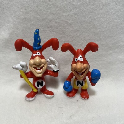 Vintage Dominos Pizza Avoid The Noid 2.5'' Figures 1988 Boxer & Wizard Lot 2