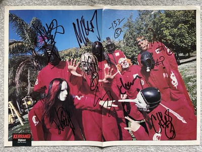 Slipknot Genuine Fully Signed Poster From 2000 Joey Jordison Paul