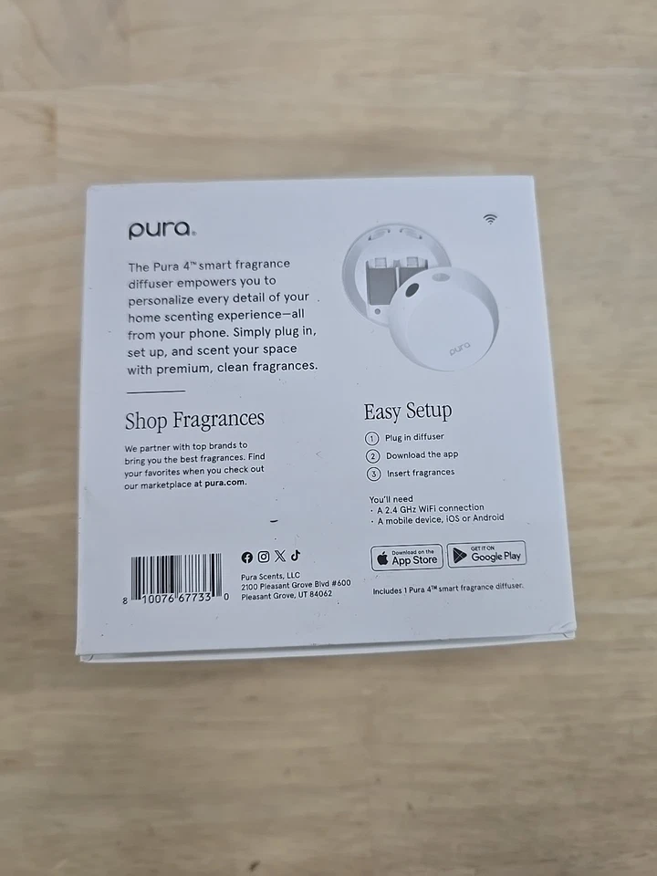 NEW Pura 4 Smart Home Fragrance Diffuser Plug In White - No Scents Included - Image 3 of 4