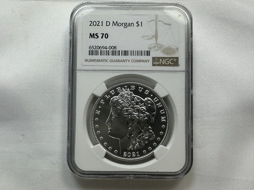 2021 D Morgan Silver Dollar 100th Anniversary NGC MS70