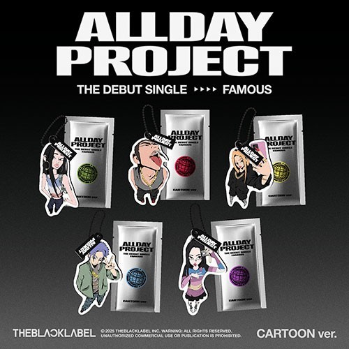 ALLDAY PROJECT Debut Single Album FAMOUS CARTOON Ver QR P.Card +