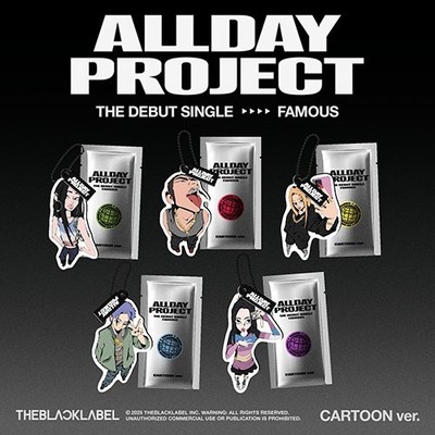 ALLDAY PROJECT Debut Single Album FAMOUS CARTOON Ver QR P.Card +