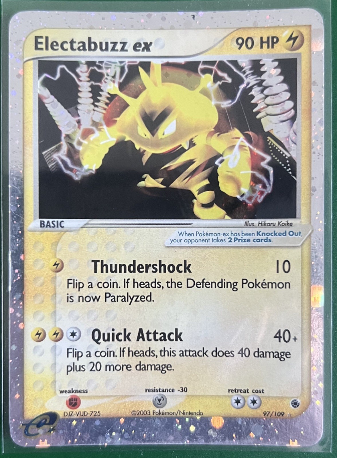 Electabuzz ex 97/109 Ruby & Sapphire 2003 Pokemon TCG HP