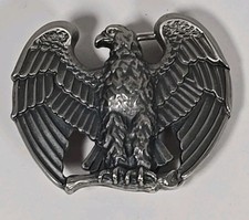 1982 Avon Majestic Eagle Pewter Belt Buckle Silver Colored Finish 3D Design
