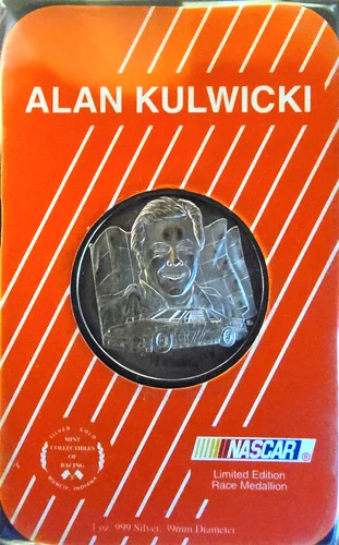 Alan Kulwicki Nascar Race Winston Cup TONED Bullion-0.999 Silver 1 Oz Art Coin