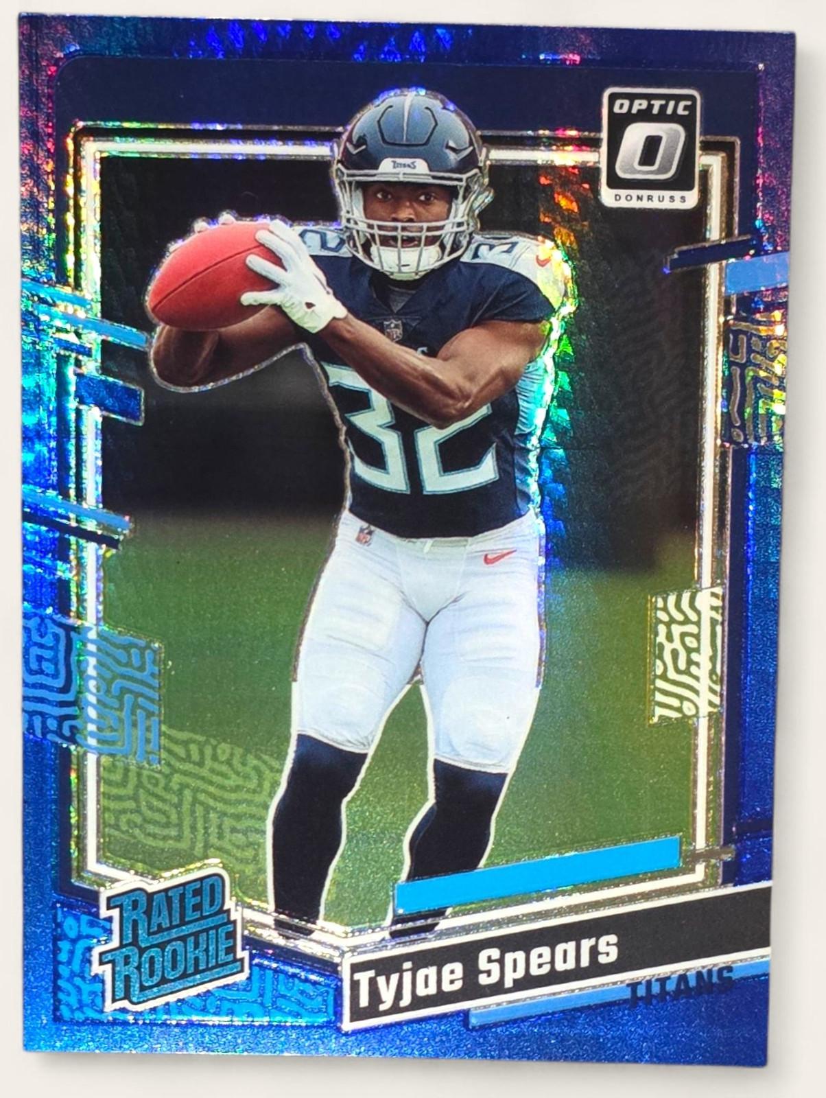 2023 Panini Donruss Optic - Rated Rookie Tyjae Spears #297 Blue Hyper Prizm (RC)