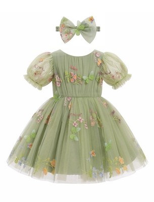 short sleeve birthday dress Ombre Pink Satin Tulle High-Low Little Girl Birthday Dress