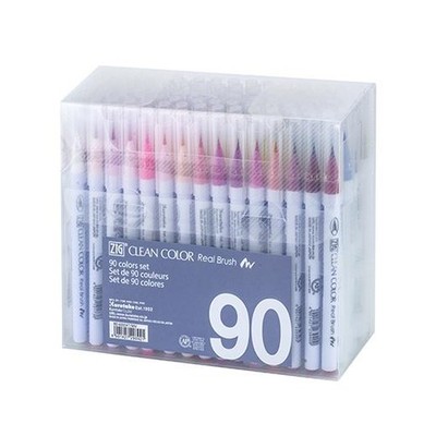 Kuretake ZIG Clean Color Real Brush Aquarellstifte - 90 Farben Set