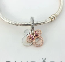 Authentic PANDORA Disney Minnie Mouse Silhouette Double 782615C01 Charm