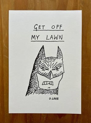 Get Off My Lawn - Original A4 Kunst, Zeichnung, Illustration von Oliver Lake, 1/10