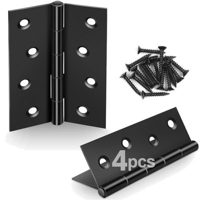 4 Stück Scharniere Klappbar 100mm × 70mm, Scharnier Schwarz Edelstahl Schanie...