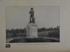 Antique Minute Men Concord Massachusetts Art Print 1902 Boston & Maine Rail Road