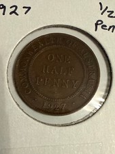1927 Australia Half Penny Melbourne mint