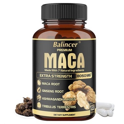 Maca And Ginsen 8050mg - Male Health, Muscle Health 120 Capsules