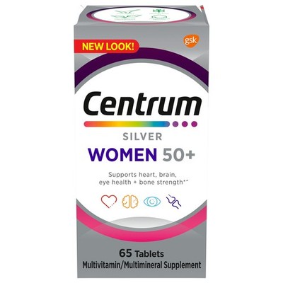 Centrum Silver Women's Multivitamin for Women 50 Plus, 65 Count (Pack of 1) 