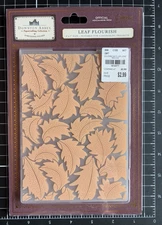 DOWNTON ABBEY Crafters Companion LEAF FLOURISH 5x7 Embossing Folder