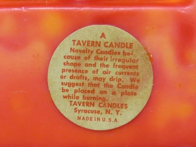 Vintage Tavern Gurley FIREPLACE Candle (RARE Night Before Christmas Set) 1940s image 5