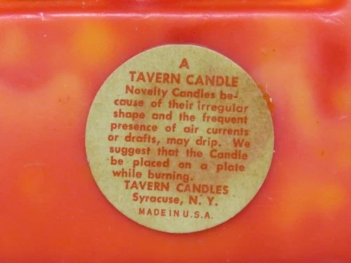 Vintage Tavern Gurley FIREPLACE Candle (RARE Night Before Christmas Set) 1940s image 5