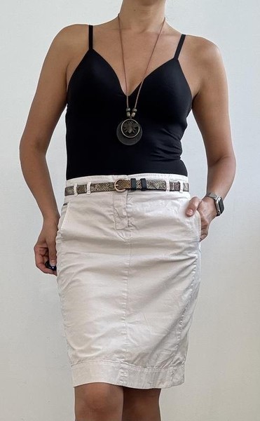 Women Fabiana Filippi Skirt Grey Cotton 36 / S /