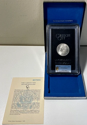 1884-CC MS65 GSA Hoard Morgan Silver Dollar PCGS Certified w/Box-COA-STUNNING!