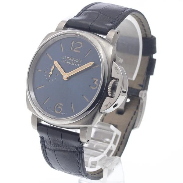 Panerai — Officine Panerai Luminor 1950 Due 3 Days Titanium PAM00728 42mm Ti Watch #C2588