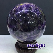 15LB Top Natural Amatista de ensueño Cuarzo Esfera Cuarzo Cuarzo Bola Cristal Reiki Curar