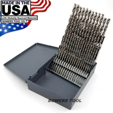Norseman 60 pc HI-Moly M7 NUMBER Wire Gauge Drill Bit Set w Index #1-60 USA J-60