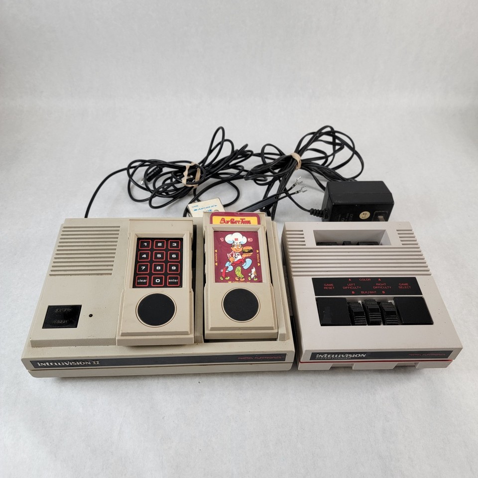 The Intellivision II + System Changer bundle could play BOTH Intellivision AND Atari 2600 carts — a tested, working piece of console history with a genuinely clever hardware trick.