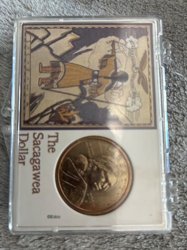 2000 p sacagawea dollar coin in snaplock case