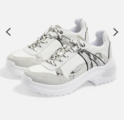 topshop white chunky trainers