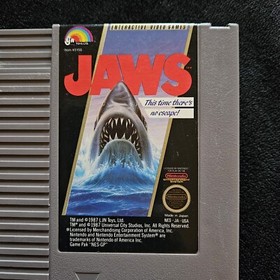 Jaws (Nintendo NES, 1987) Authentic Video Game Cartridge 