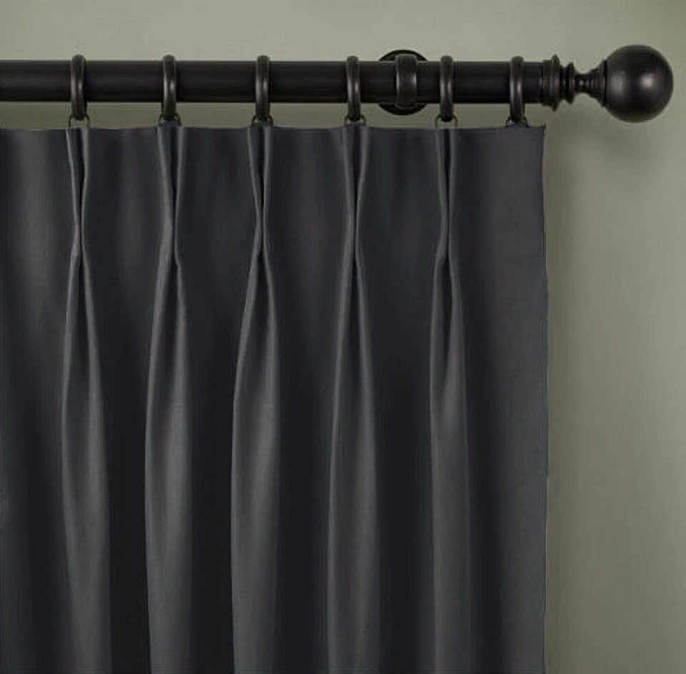 100% Blockout Pinch Pleat Curtains Microfiber Blackout Thermal Drapes 2PCS - image 3 of 4