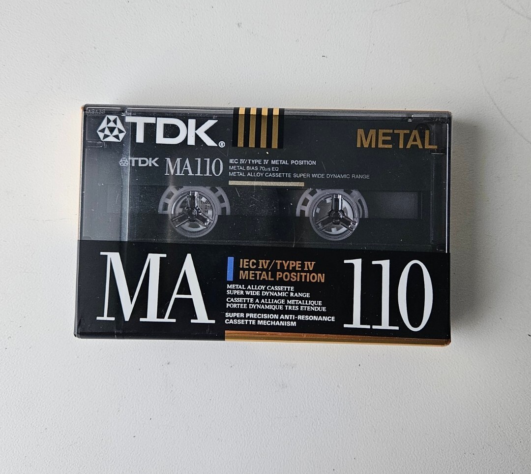 Vintage TDK MA110 Type IV Metal Bias, BLANK CASSETTE TAPE