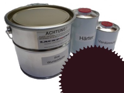 5 Liter Set 2K Automotive Paint Ral 3007 Black Red Acrylic Shiny Lackpoint Uni