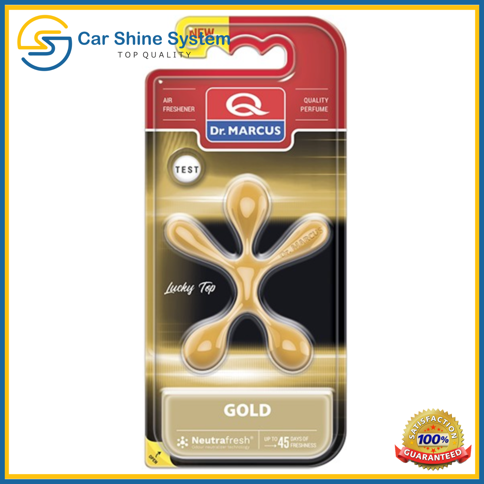 Car Air Freshener Perfume Gold Aroma Dr.Marcus Hanging Lucky Man