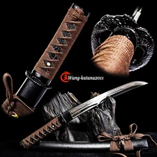 20” Mini Sharp Katana Sword Japanese Samurai Tanto Short Knife T10 Clay Tempered