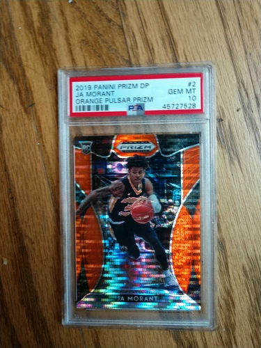 2019-20 Prizm Draft Picks /20 #2 Ja Morant RC Orange Pulsar  PSA 10 