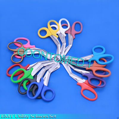 25-Pack Of 5.5" EMT Trauma Shears Scissors - Bandage Scissors, Paramedic & EMS Supplies