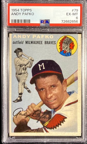 1954 Topps #79 Andy Pafco PSA 6 - 第 1/2 張圖片