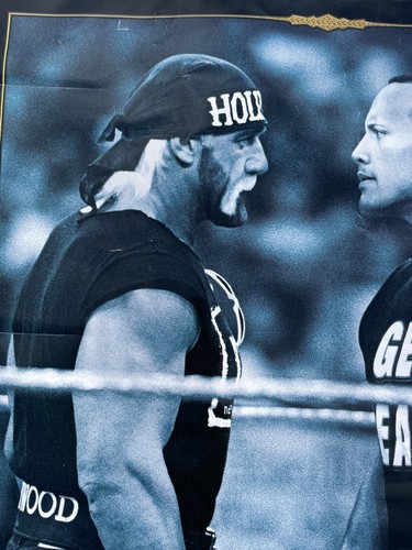 RARE WWF WWE WrestleMania X8 18 24x36 Poster Hulk Hogan The Rock Icon Vs Icon - Picture 12 of 24