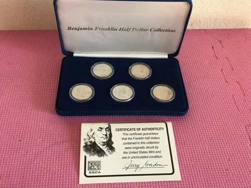 Benjamin Franklin Half Dollar Collection uncirculated 1961, 1962, 1963
