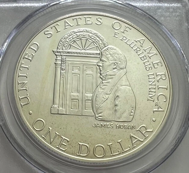 1992-D WHITE HOUSE $1 COMMEMORATIVE SILVER DOLLAR PCGS Mint State MS69 - Image 2 of 4