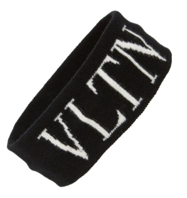 VLTN Knit Logo Headband NWOT Black White | eBay display picture 1
