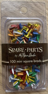 #ad #ad SPARE PARTS by The Paper Studio Decorative Mini Square Brads Multi color 100 pcs $4.99
