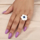 London Blue Topaz Gemstone 925 Sterling Silver Jewelry Ring For Annivrsary Gift